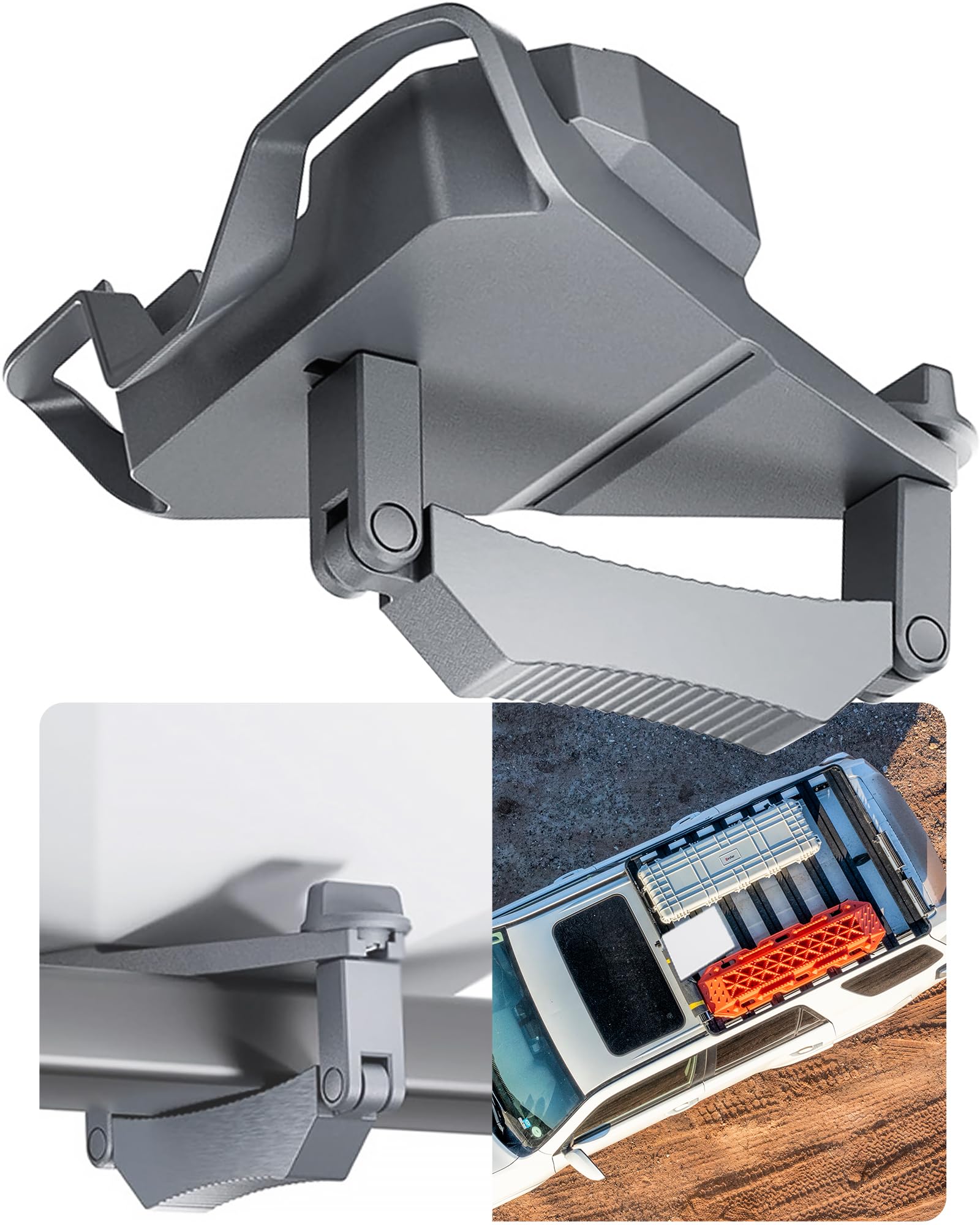 ORLN'K for Starlink Mini Mount, Rectangular Roof Rack Mount for RV, Truck Camping (Not Compatible with Round Racks)
