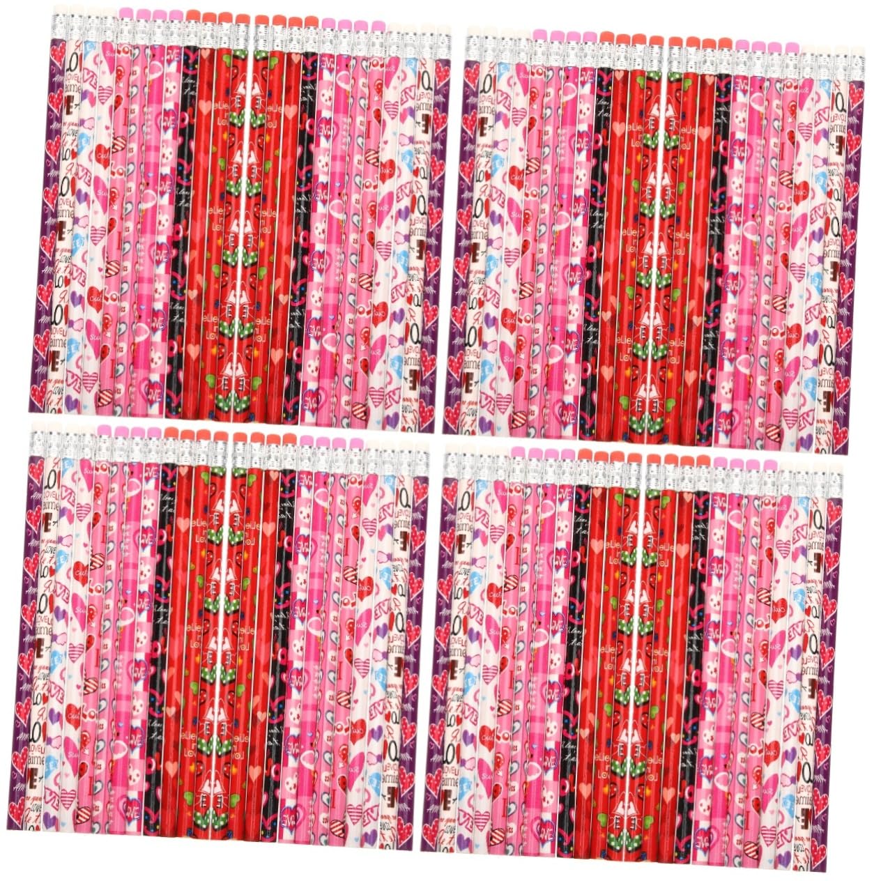 192pièces Crayons De Couleur Cartoon Crayons Effaçables Pour Garçon Fille Fournitures Scolaires Et Dessin Anniversaire Pour Et Bureau