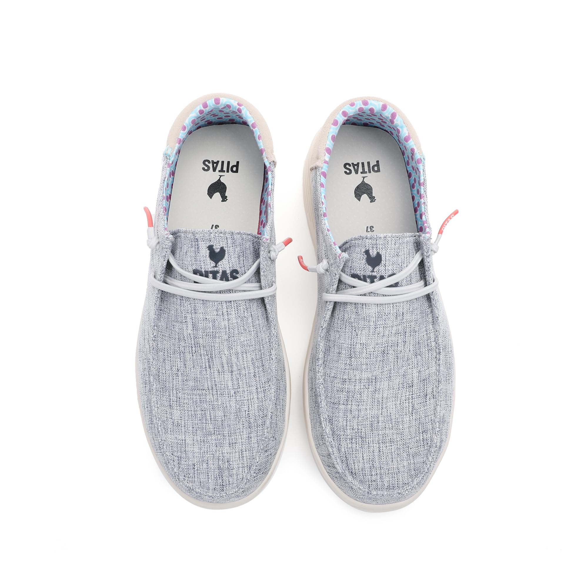 PITAS | Poppy | Damen Mokassins | Flache Slipper für Männer | Slip on Loafer | Sneakers | Schlupfschuhe | Freizeitschuhe | Walkinpitas Schuhe