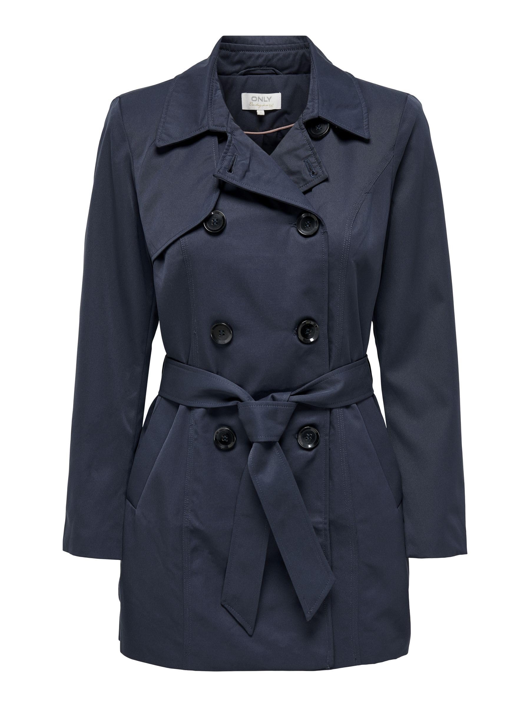ONLY Women's Onlvalerie Trenchcoat Cc OTW Trenchcoat Not Applicable, Night Sky, S