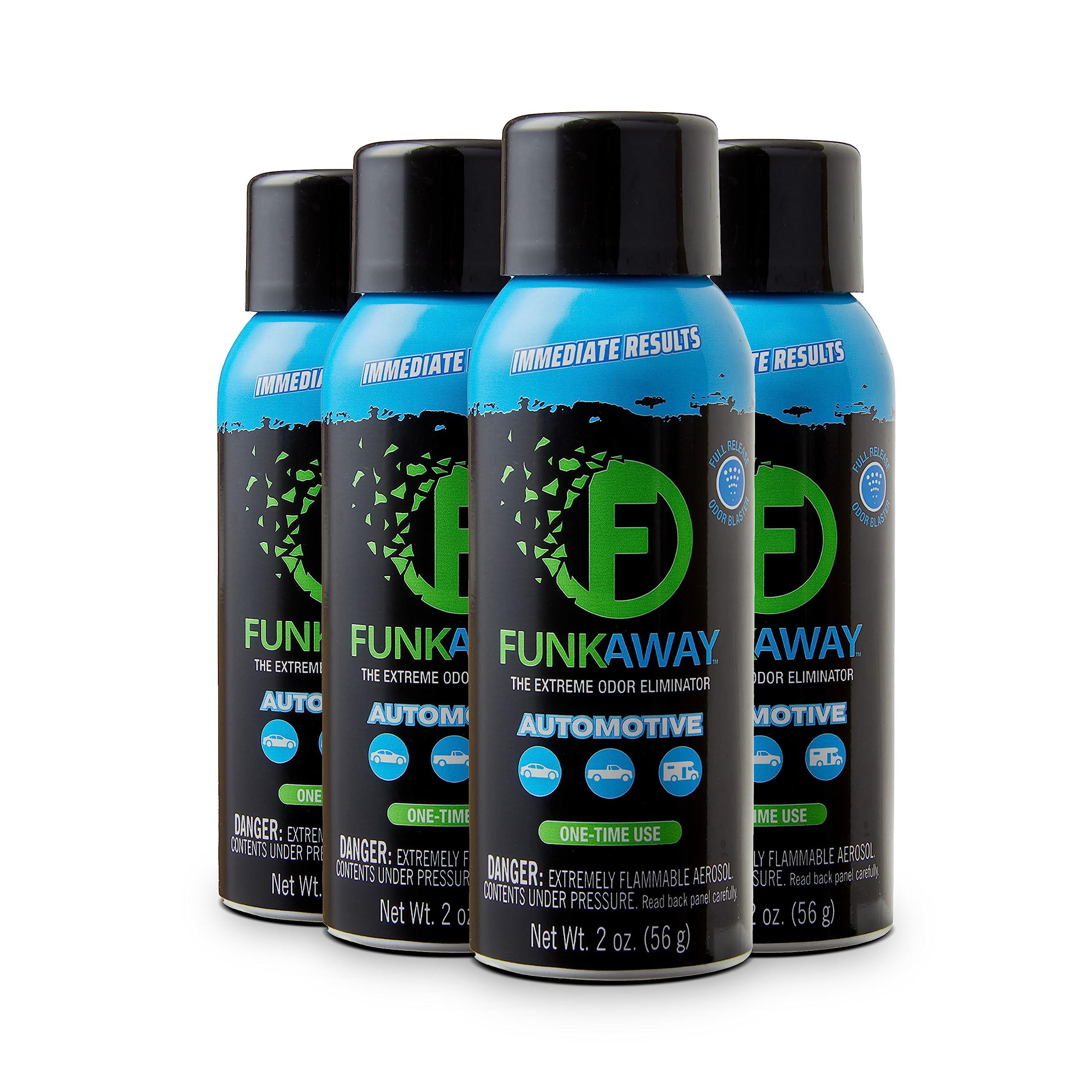 FunkAway Full-Release Car Deodorizer Spray (2 oz - 4 Pack)