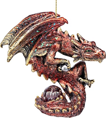 Miniatura 61 de Design Toscano Frost The Gothic Dragon - Adorno navideño para decoración navideña, 3 pulgadas de ancho, 3 pulgadas de profundidad, 5 pulgadas
