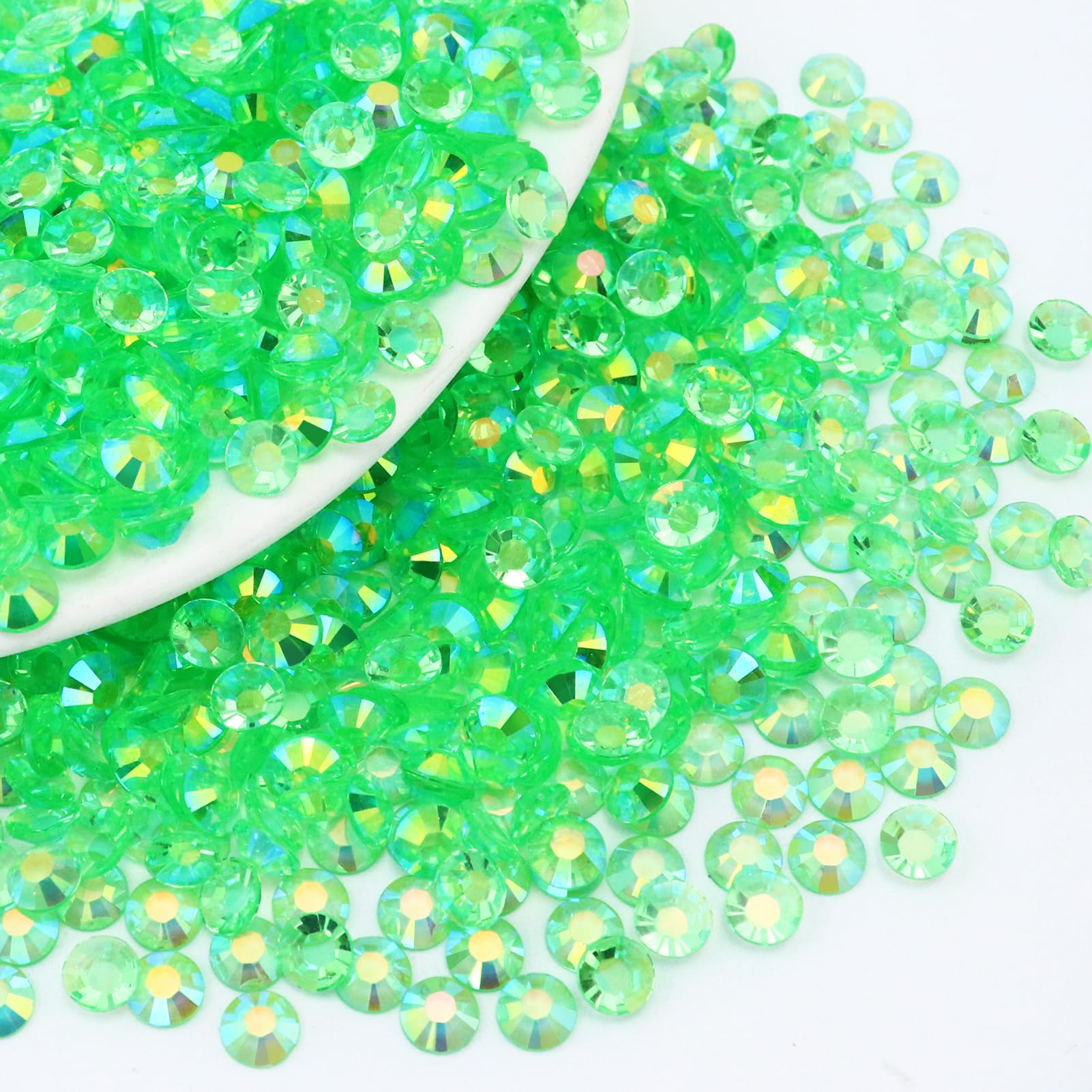 Diamantes de imitación de resina con parte trasera plana de 2mm para manualidades en vasos
