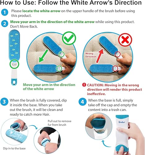 Miniatura 4 de Removedor de pelo de mascotas removedor de pelo de perro para ropa mejor que los rodillos de pelusa para pelo de mascotas removedor de pelusas