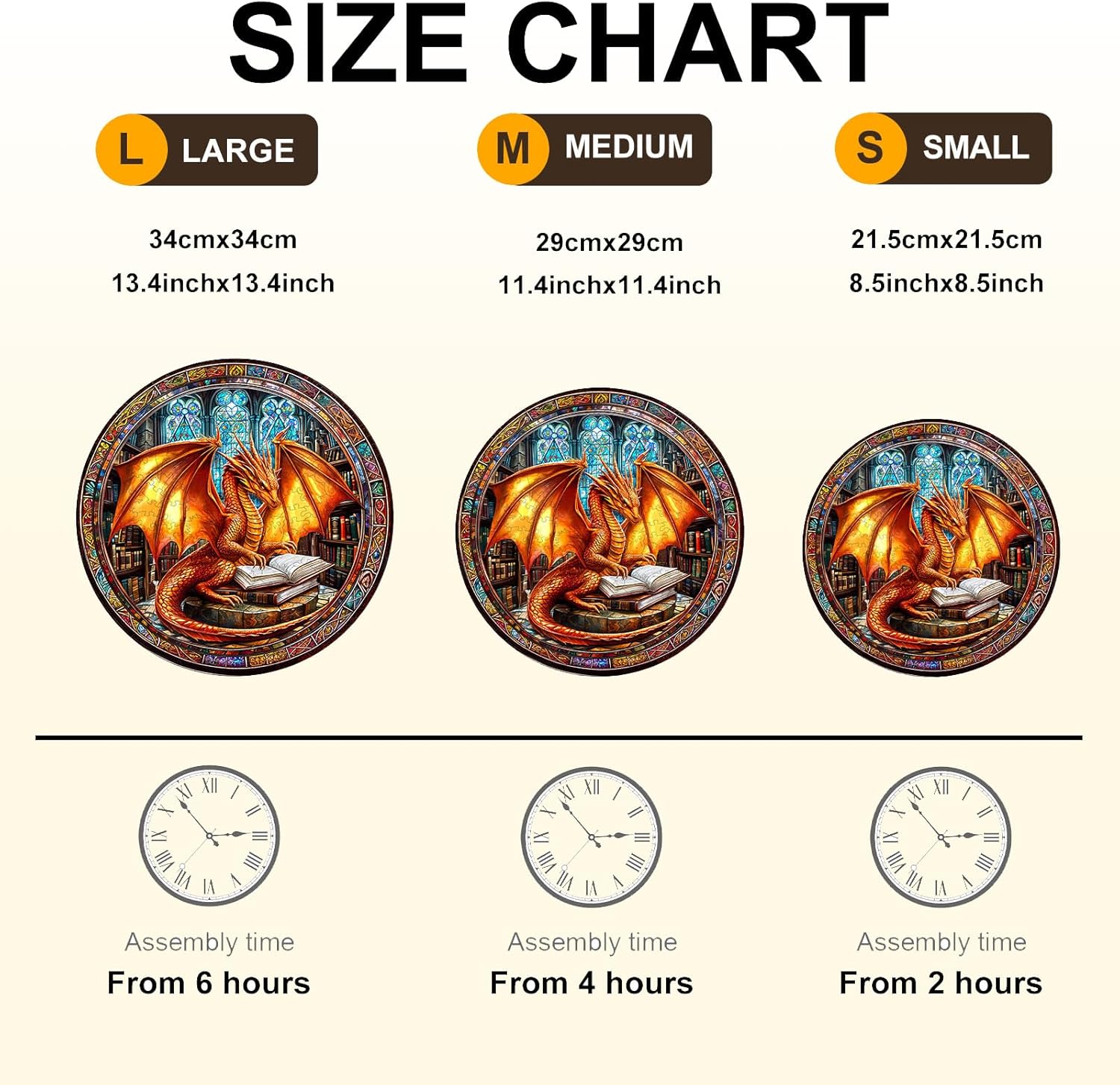 Wooden Puzzles for Adults,Dragon Wooden Puzzles,Unique Shape Advanced Animal Jigsaw Puzzle for Adults, Challenge Wooden Jigsaw Puzzle.(L-13.4 * 13.4 in 300pcs)