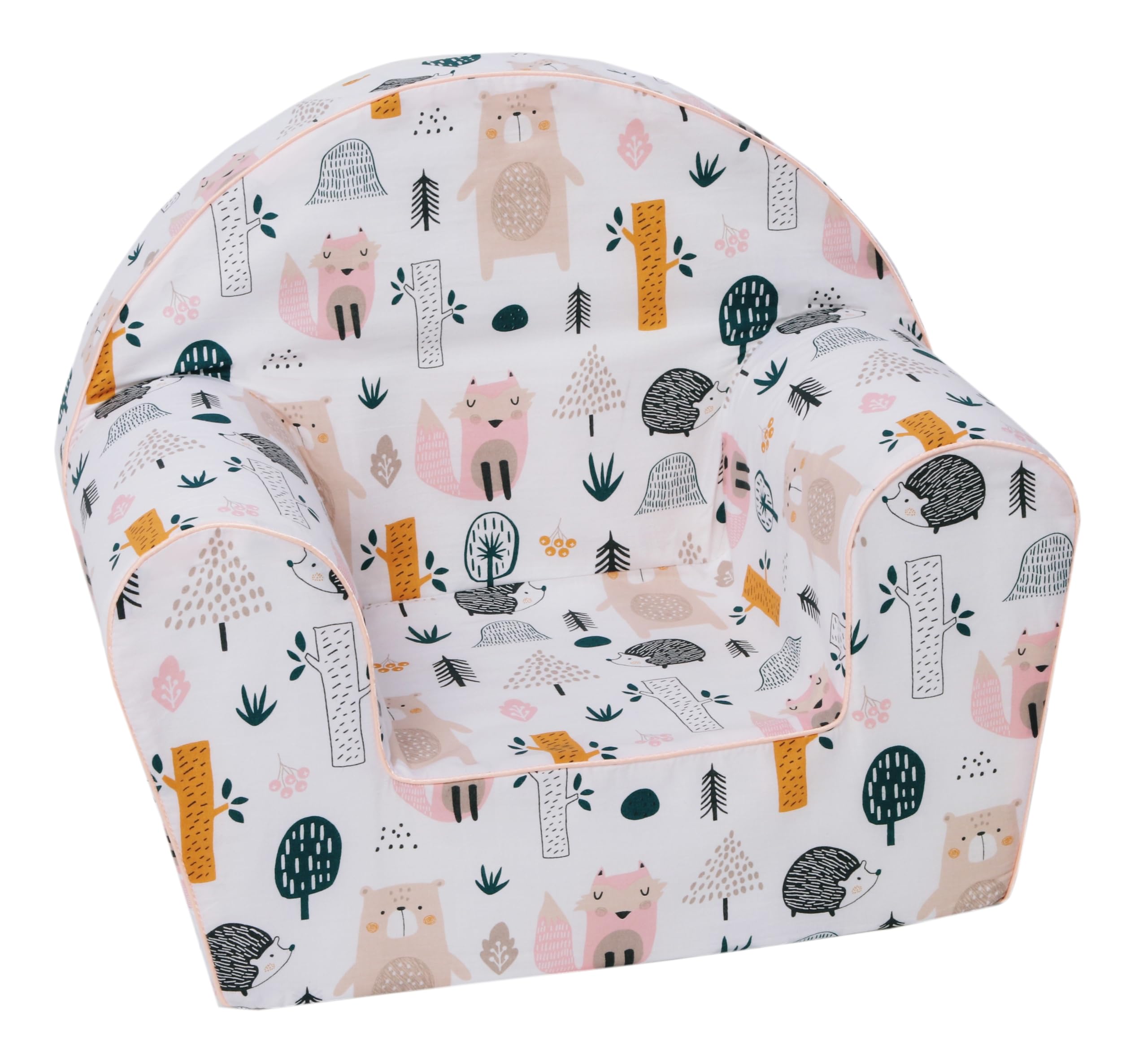 Knorrtoys Kindersessel mit weicher Schaumstofffüllung Wildlife Design 51 x 34 x 42 cm - Kinderzimmer Sessel mit Armlehnen für Kinder bis 30 kg - Leicht und stabil für Spielzimmer