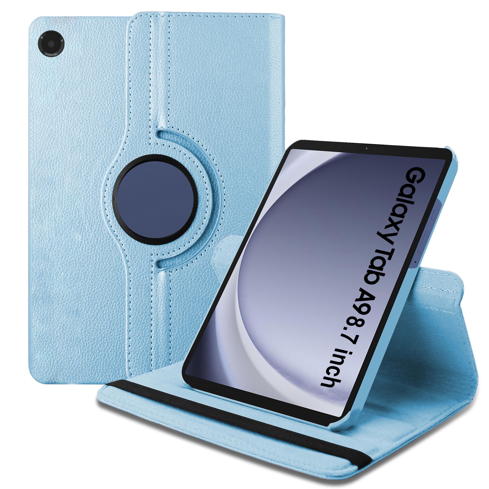 TGK Rotating Cover for Samsung Galaxy Tab A9 8.7 inch 360 Degree Leather Flip Case (Sky Blue)-image-47