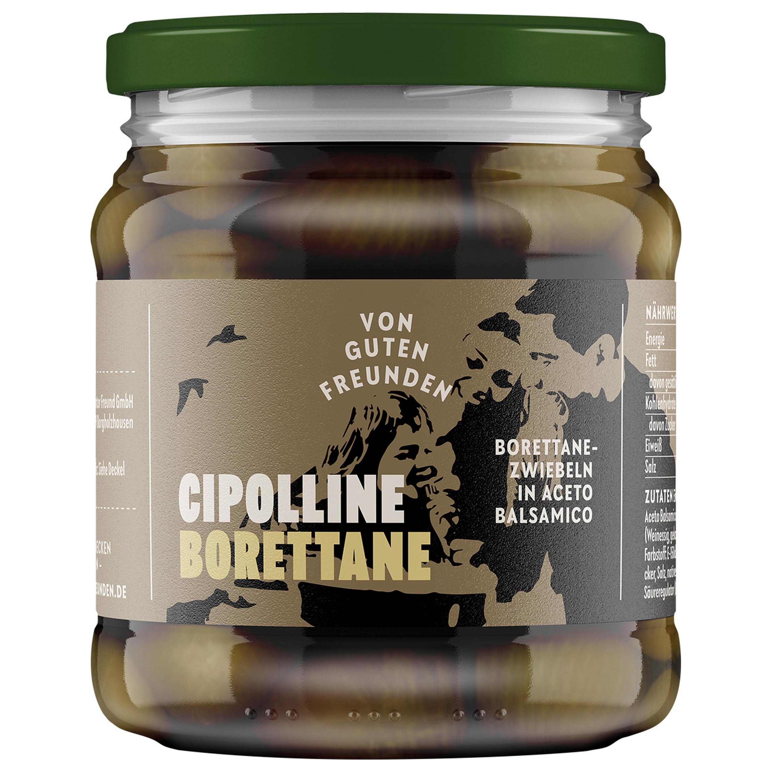 Von guten Freunden Borettane Zwiebeln in Balsamico Essig aus Italien inkl. FeinWert E-Book (12 x 280 g)