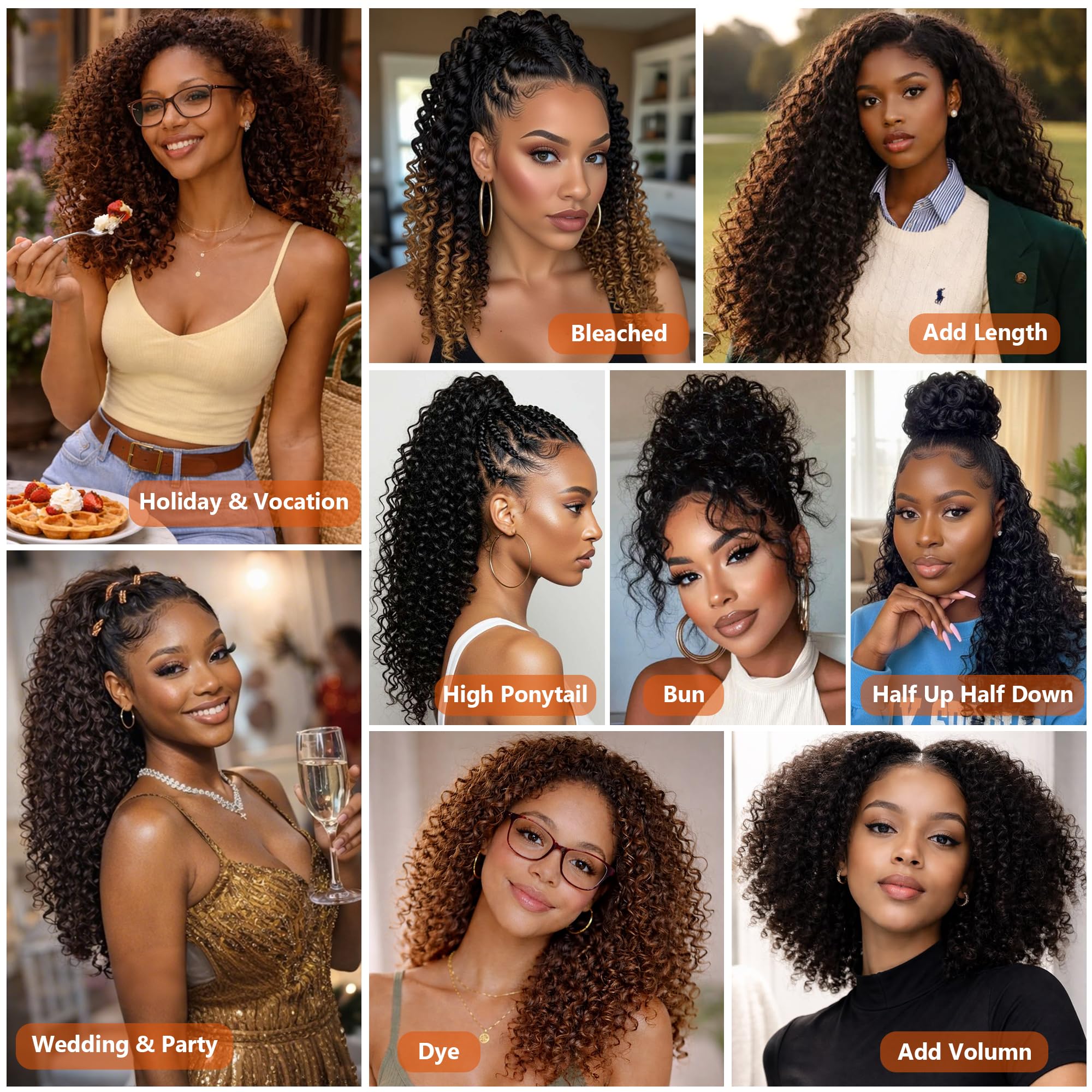 100% Human Hair Pre-Looped Crochet Hair, Natural Black