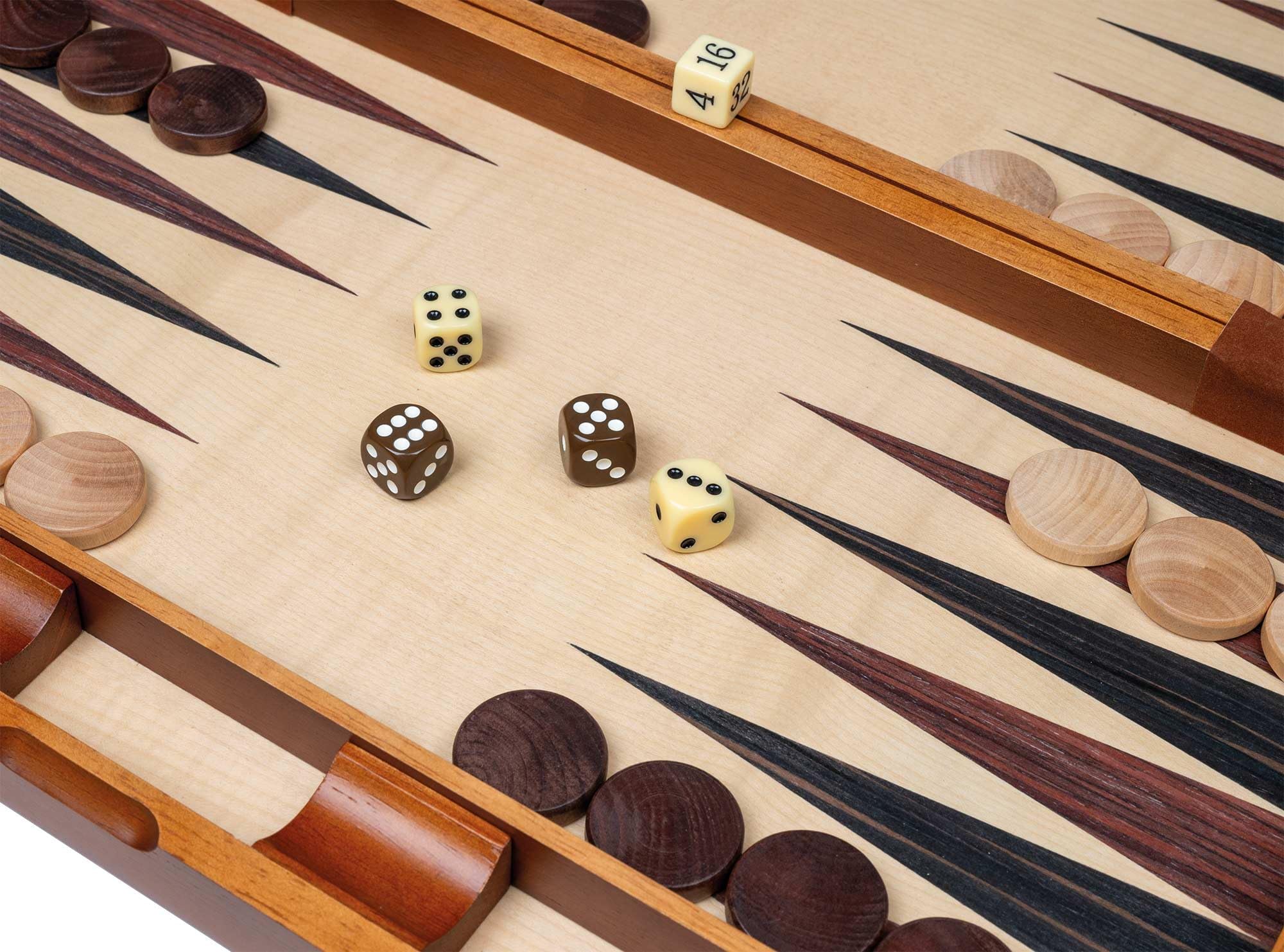 Philos GmbH & Co. KG Backgammon Symi grande, cierre magnético, incrustaciones madera