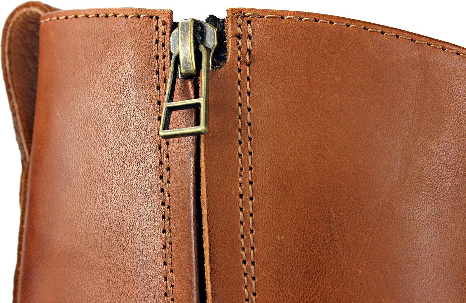 OSSTONE Dress Boot for Men Leather Chukka Designer Boots Calfskin Casual Heel Shoes Zipper-up OS-JY002-Black-Calfskin-US - Image 9