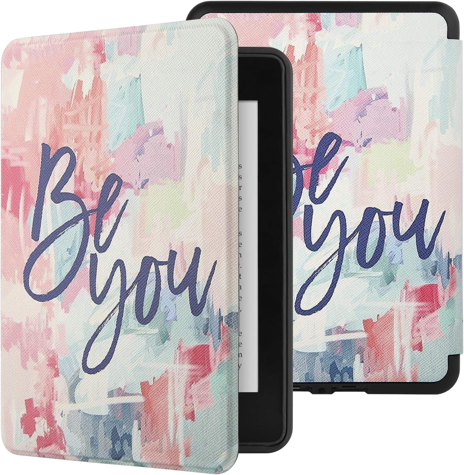 SwooK Magnetic Flip Cover Case for Old Amazon Kindle Paperwhite 1/2/3/7Th Gen Generation Released in 2012/2013/2014/2015/2016 New 300 Ppi Versions 6" Inch Display Flip Cover Case Shell(Be You)