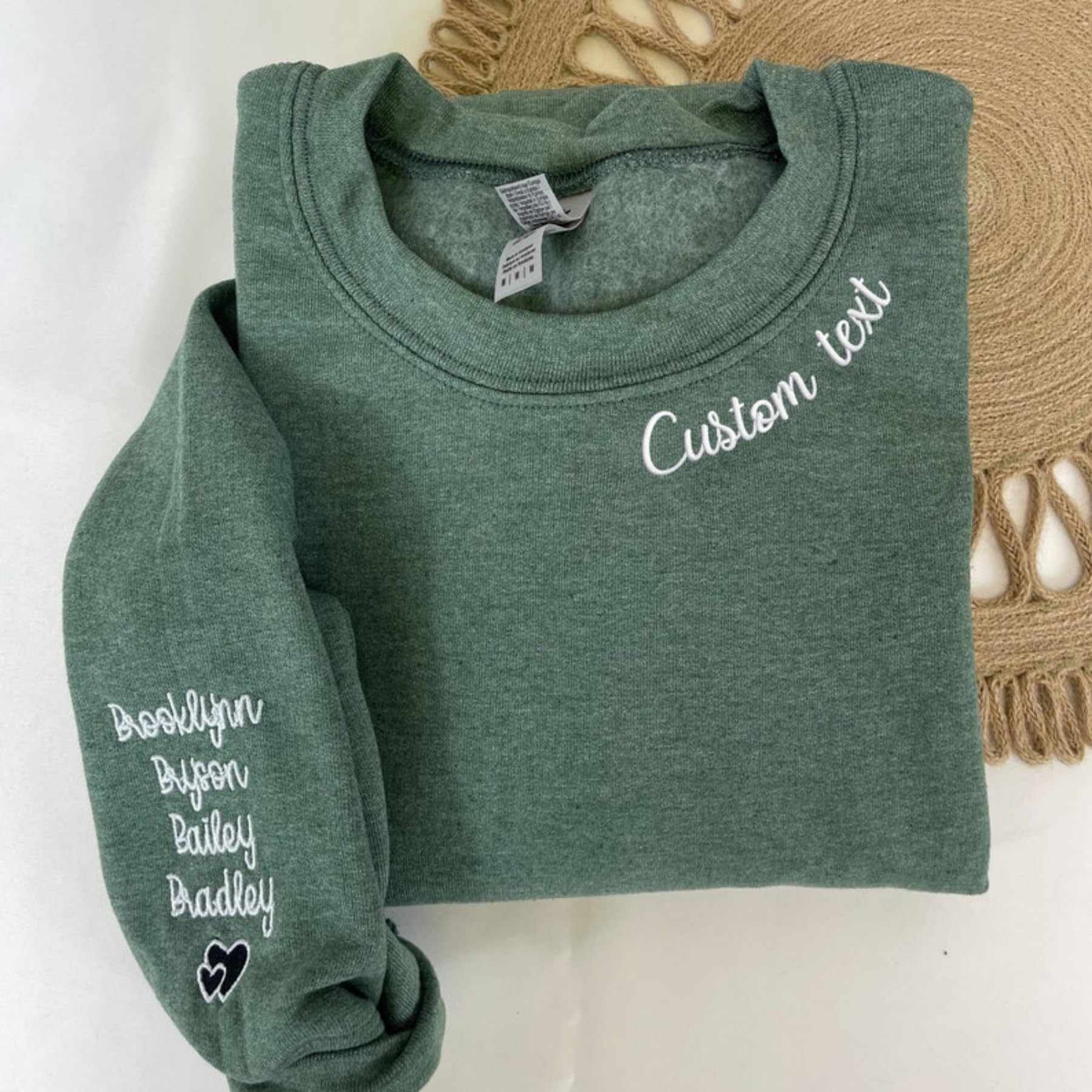 Sudadera bordada personalizada para mamá con mangas con nombres infantiles, traje de anuncio de embarazo, linda