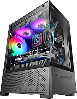 Mars Gaming MC-SE2, caixa de jogos MicroATX, vidro temperado lateral e frontal sem moldura, ventilador FRGB de 120 mm, estrutura de câmara dupla, mini torre PC compacta com ampla capacidade interna