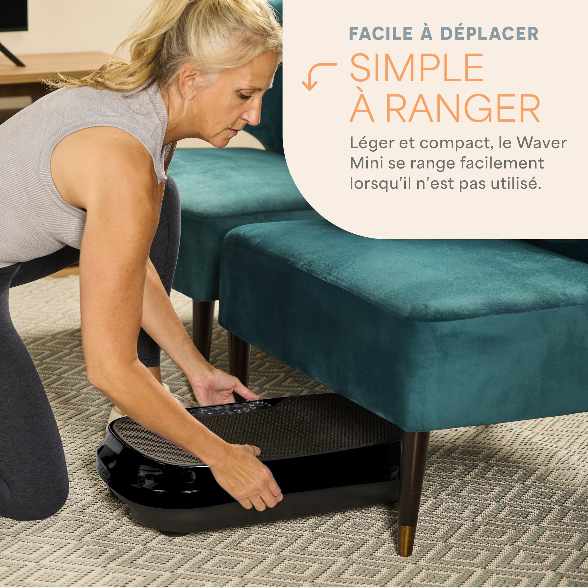 LifePro Waver Mini Plateforme Vibrante avec Télécommande, 99 Vitesses, 10 Programmes