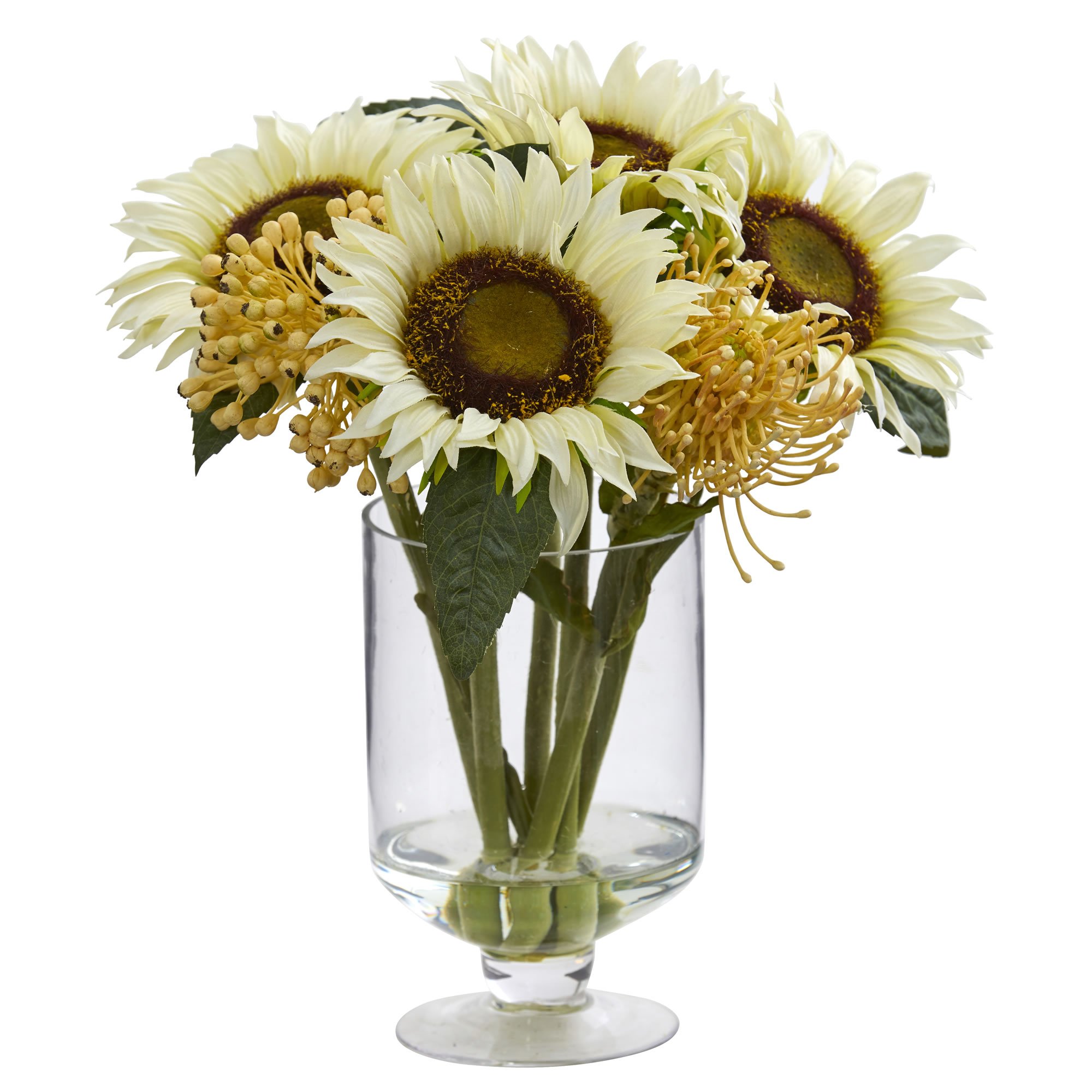 Vase With Twelve Sunflowers Decor For You
