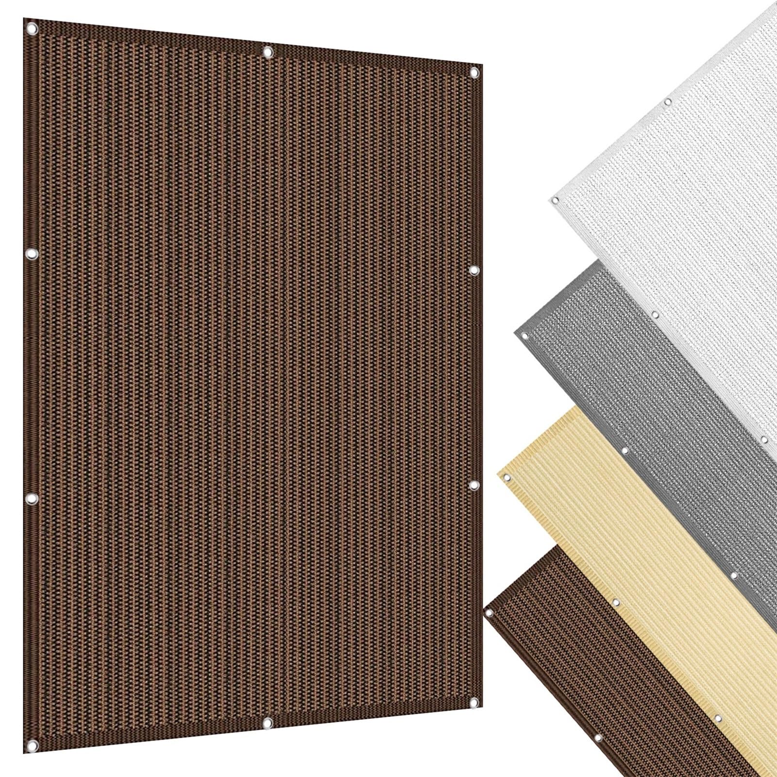 Voile d'ombrage pour terrasse et jardin créez votre coin d'ombre marron 355x365 cm