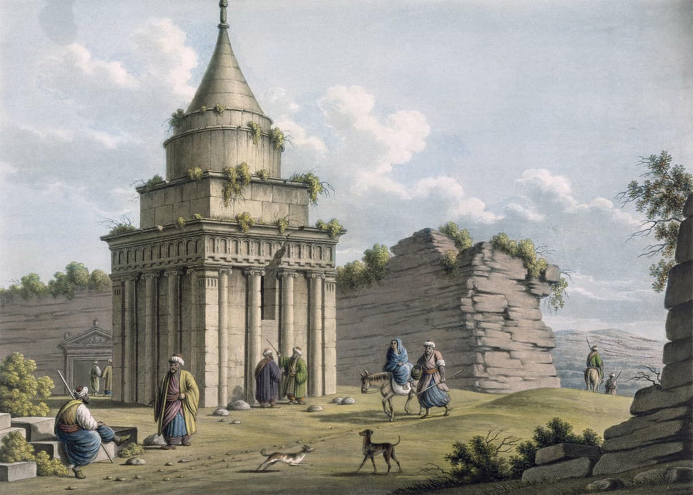 POSTERIIk Vintage Classic Picture Landscape Artwork the Tomb of Absalom Jerusalem by Mayer Portrait Canvas Painting for Office Home Decor 60x90cm