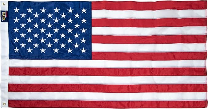3 x 5 Elizabeth Ross American Flag with Embroidered Stars - 100% Made in the USA - Premium Quality Flag