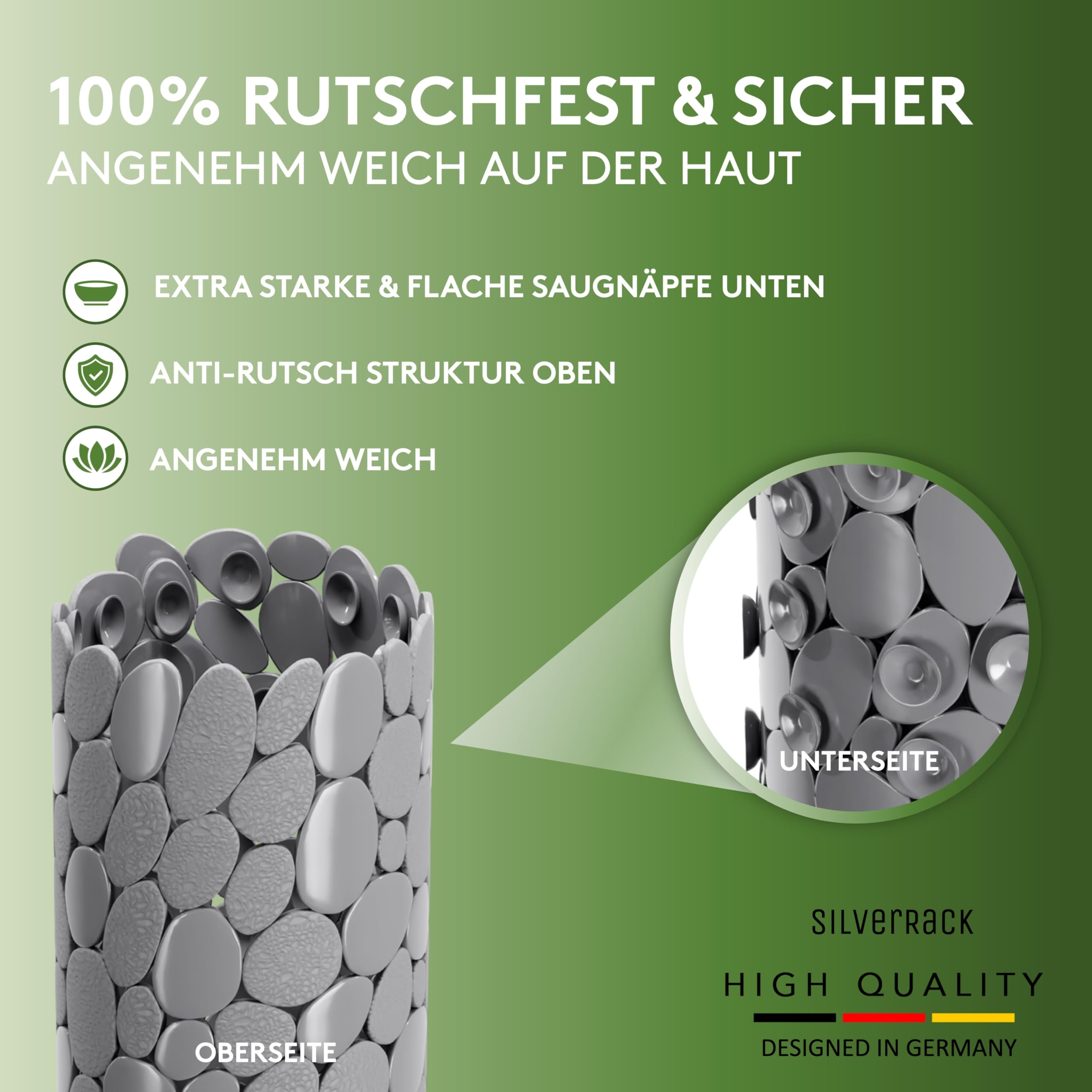 Tappetino Vasca Antiscivolo DermaSensitive - Blu, 100% Sicuro Per Bambini E Animali, Materiale TPE - Foto 6