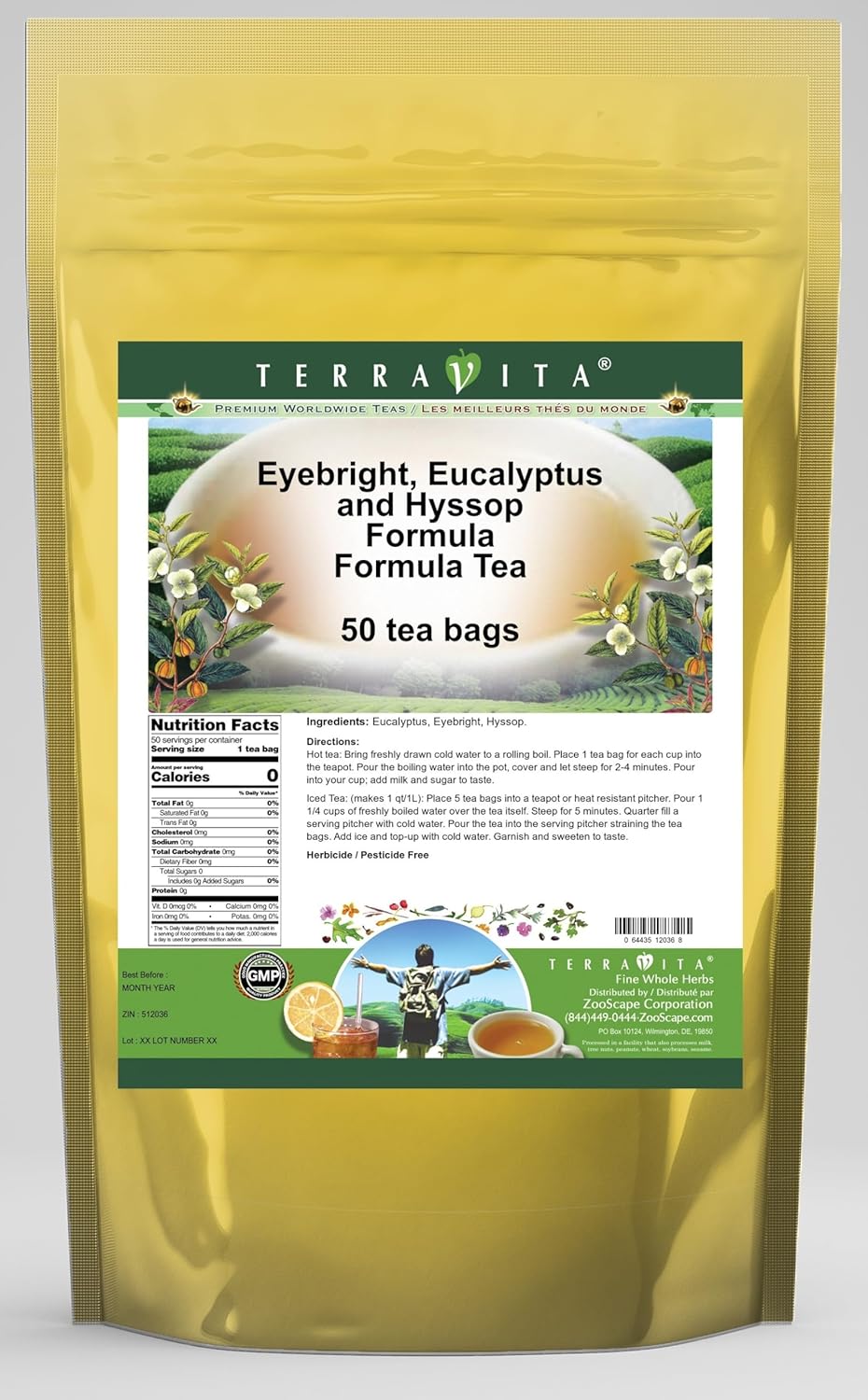 Eyebright, Eucalyptus and Hyssop Formula Formula Tea (50 tea bags, ZIN: 512036)