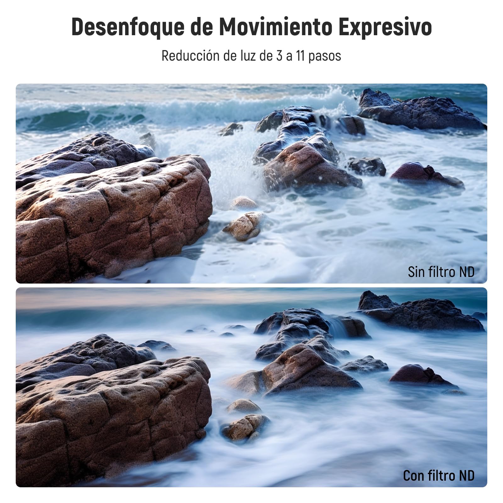 NEEWER 67mm Filtro ND Variable (ND8-2000), True Color & Pasos Duros, Filtro Lente Densidad Neutra Limitada de 3 a 11 Pasos para Cámaras DSLR sin Espejo, Cristal Óptico Multicapa, Marco Alumnio
