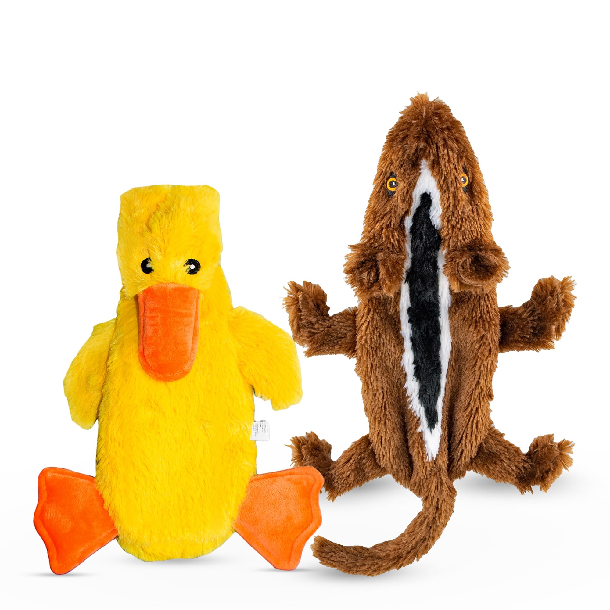 FGA MARKETPLACE Duck-Squirrel Flat NO Stuffing NO Squeak Plush Dog Toy, Funny Style Will Entertain Your Pet for Hours, Recommended for Small and