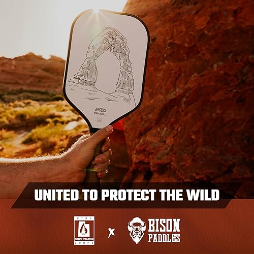 Miniatura 3 de Bison Paddles Carbon Fiber Pickleball Paddle Set of 2 - National Parks Edition  Durable Unibody Construction  Textured Carbon Fiber Surface  Every