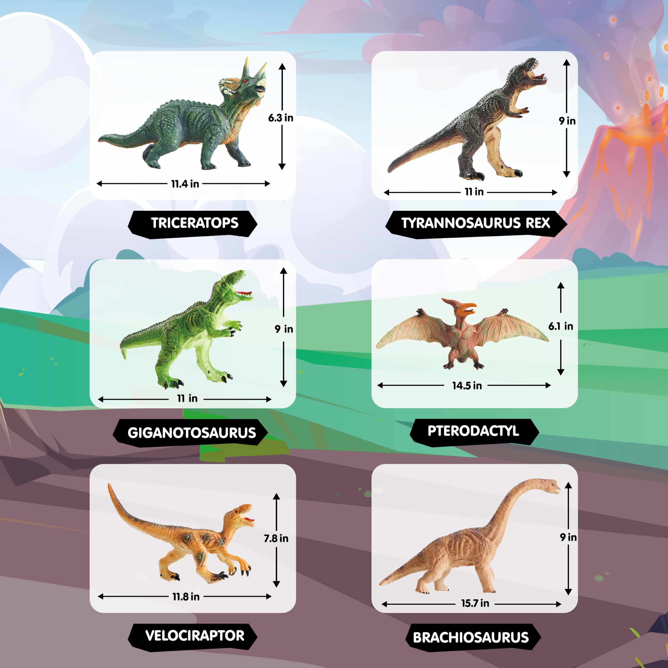 JOYIN Dinosaur Toys for Toddlers - 6 Jumbo Figures -8 JOYIN Dinosaur Toys for Toddlers - 6 Jumbo Figures -8