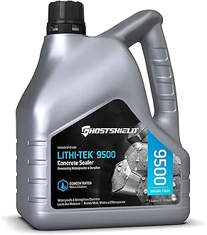 Ghostshield Lithi-Tek 9500 Ultra Concentrate - 1 Gallon (Makes 5 GALLONS) Penetrating Concrete Sealer, Waterproofer Plus Densifier