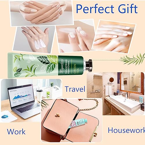 Miniatura 7 de Paquete de 42 cremas de manos para manos secas y agrietadas, mini loción de manos tamaño de viaje, juego de regalo de crema hidratante para el