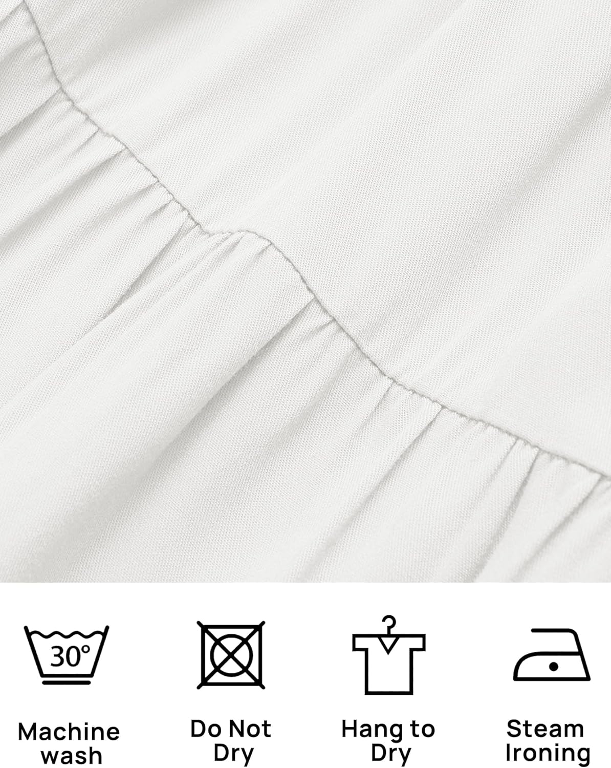 ZESICA Women's Boho 2026 Summer Square Neck Puff Sleeve Off Shoulder Smocked Tiered Casual A Line Short Mini Dress - Image 7