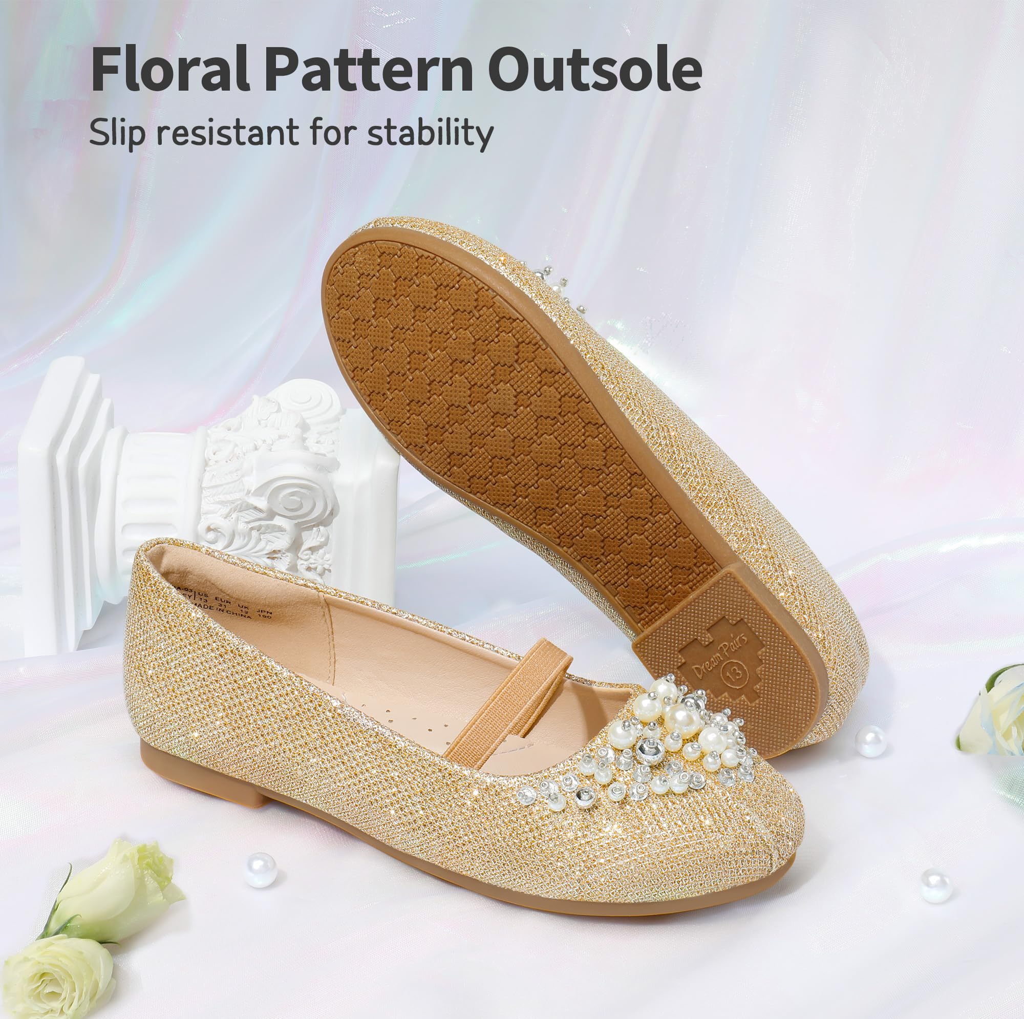 Dream Pairs Ragazze Toddler/Little Kid/Big Kid Aurora-03 Mary Jane Ballerina Flat Shoes