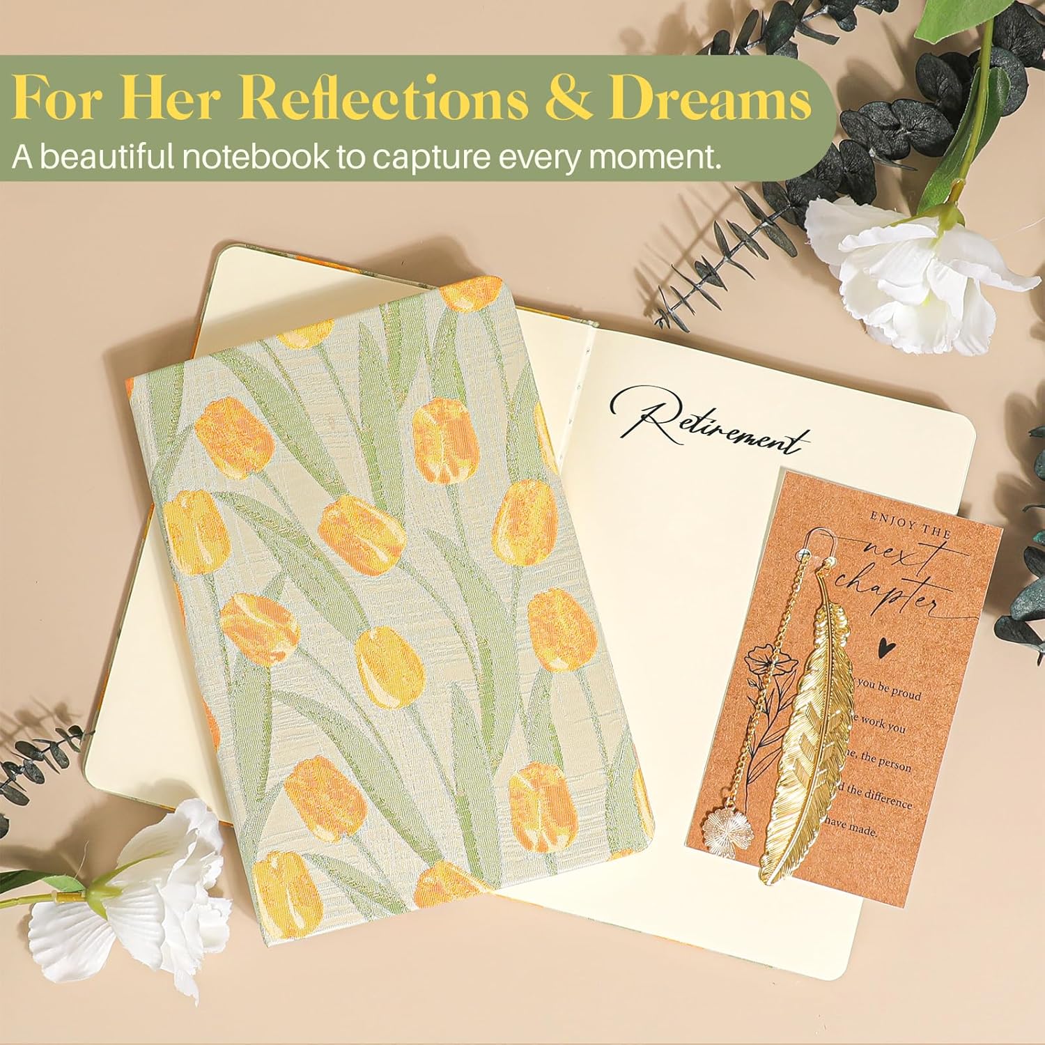 Retirement Gift for Woman 2025, Elegant Retirement Gift Set for Women Coworker Teacher Nurse Boss, Retired Gifts with Embroidered Journal, Stainless Steel Tumbler, Tote Bag - Image 4