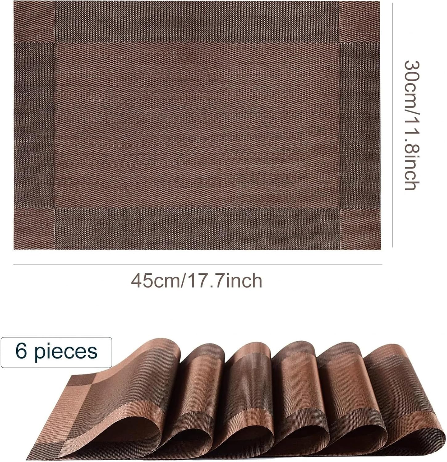 6pcs/Set Placemats Table Place Mats Washable Tableware Dining Table Mats