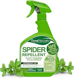 Spider Repellent – Natural Peppermint Oil Spider Spray for Indoor & Outdoor Use – Spider Killer & Repellent for Home – Safe for Kids & Pets Pest Control Solution (16oz)