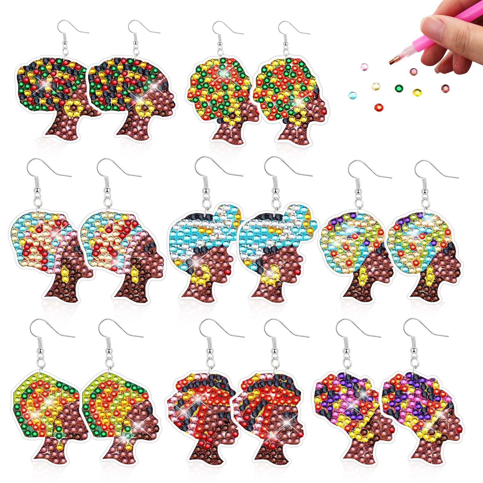 Diamond art earrings Clearance