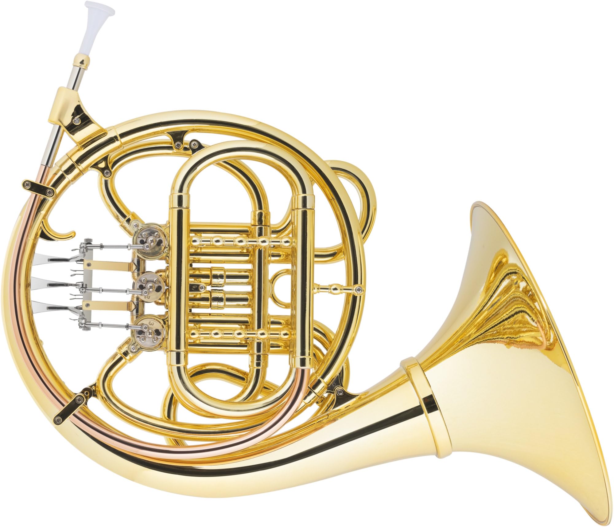 Classic Cantabile WH-20GD MardiBrass Kunststoff F-Waldhorn Gold - inkl. Mundstück & Hülle mit Rucksackgurten - Für Anfänger und Profis - Wetterfest und Wasserdicht - leichtes, stabiles Instrument