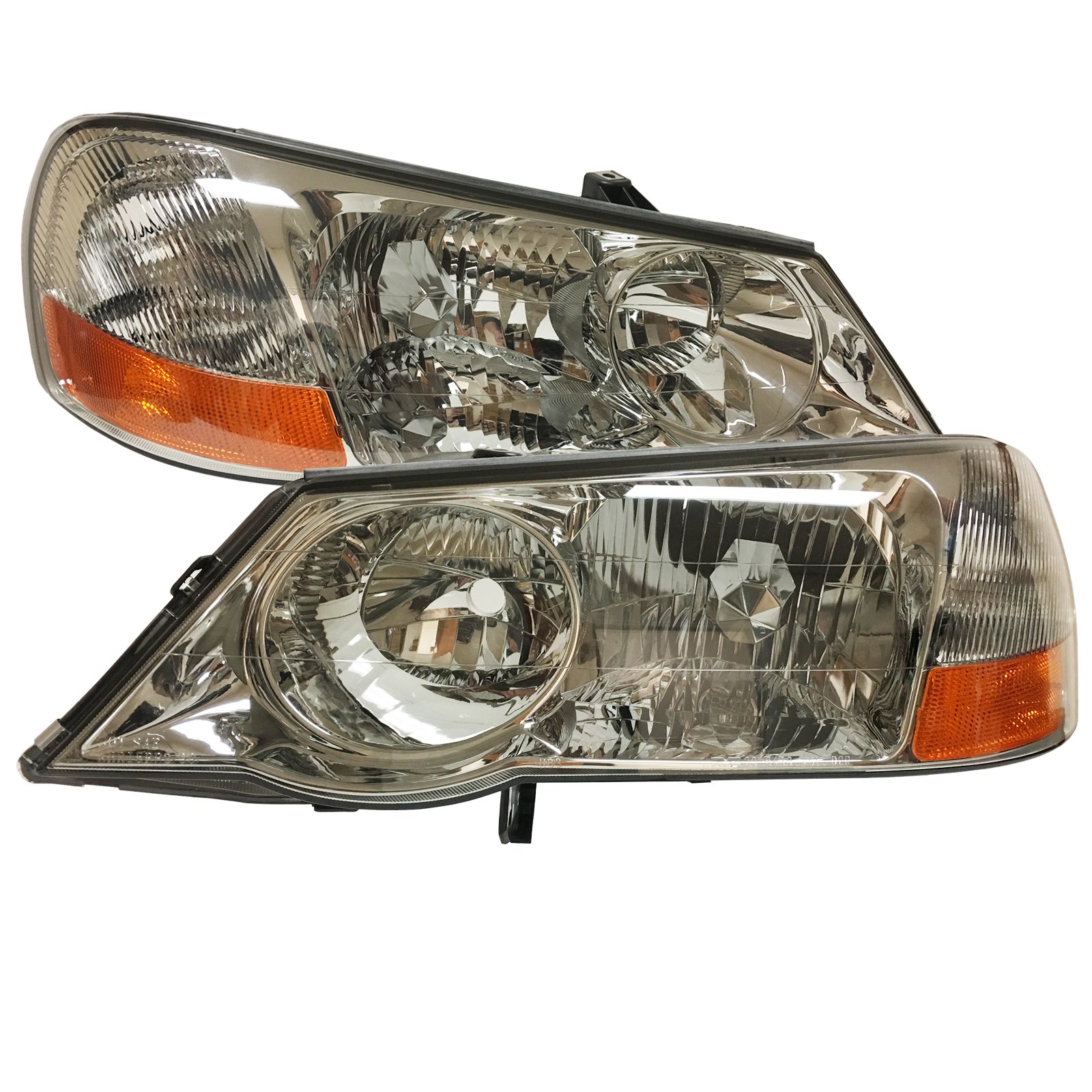 HEADLIGHTSDEPOT Chrome Housing HID Headlights 2002-2003 Acura TL