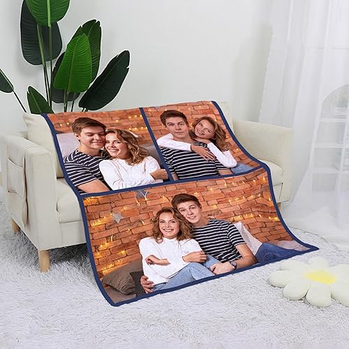 Miniatura 7 de Manta personalizada con imagen, manta personalizada para parejas, manta de fotos para sofá, familia, Navidad, Halloween, cumpleaños, boda, regalos