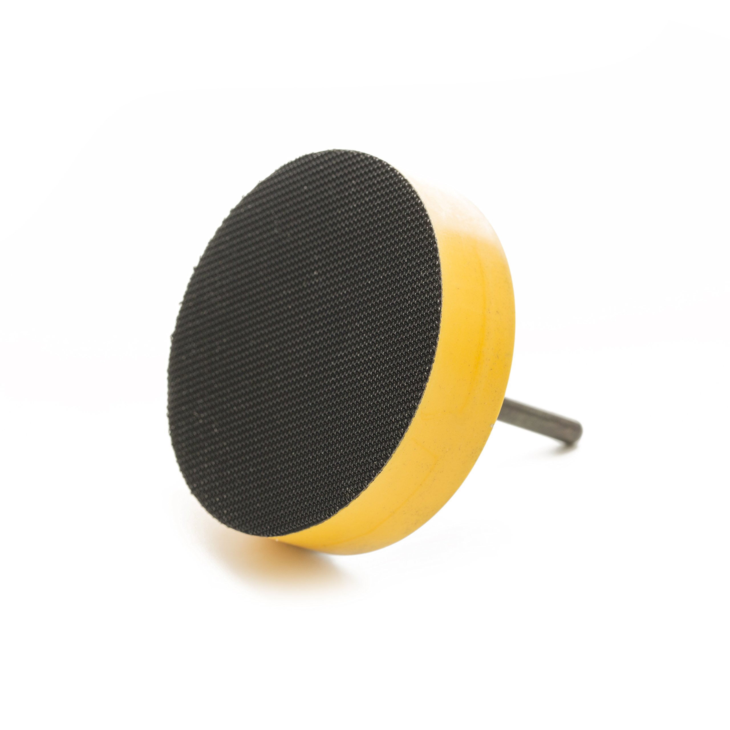 Glass Polish 3 inch (75mm) Spindle Backing Pad for Drills with Hook & Loop Grip and Universal Drill Attachment - GP12010