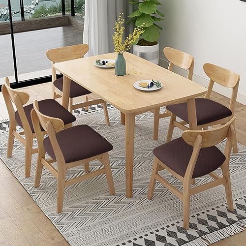 Miniatura 2 de Fuloon Fundas Elásticas para Asientos de Silla 4 PCS, Fundas para Sillas de Comedor Removibles y Lavables Anti-Polvo Fundas Protectoras para