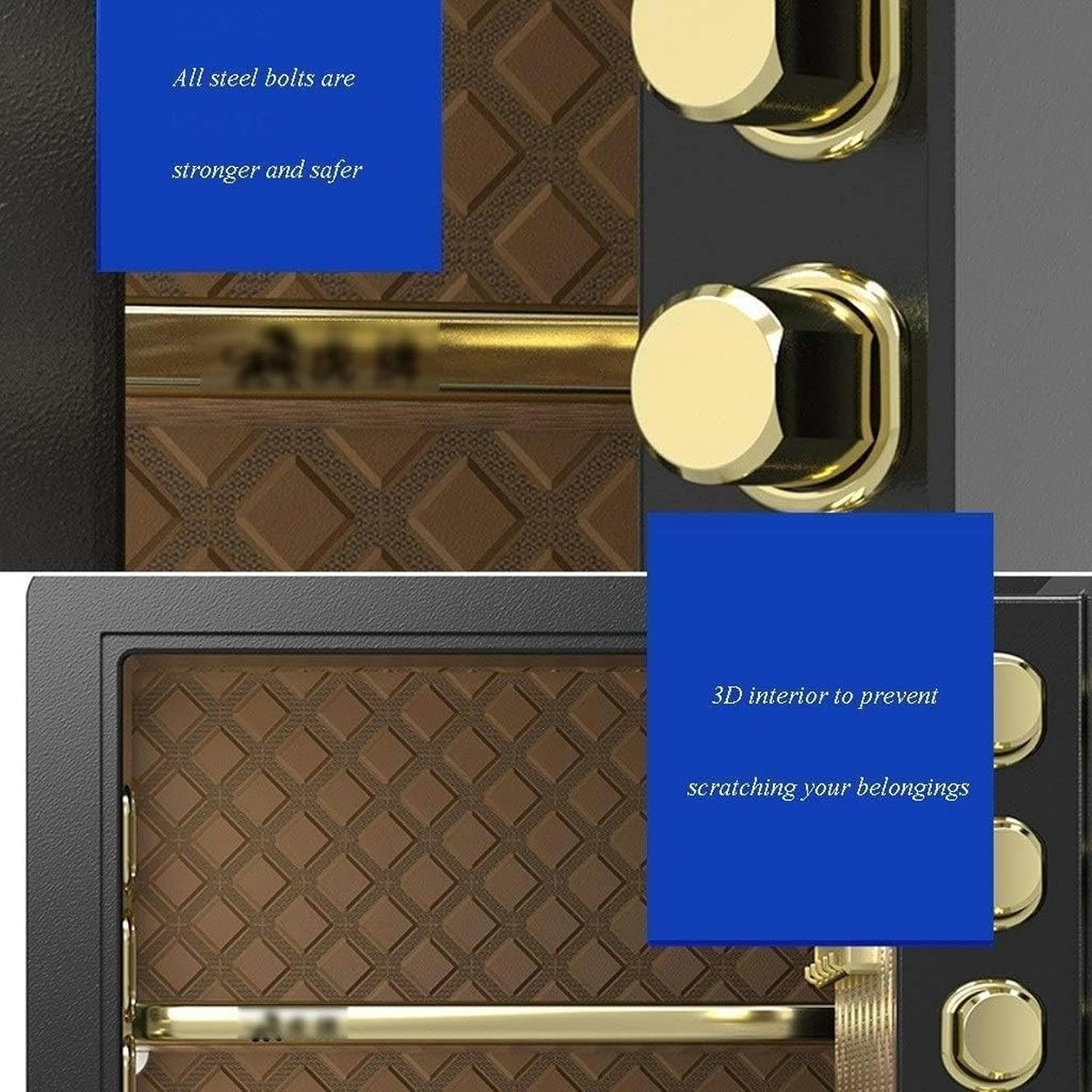 Digital Electronic Safe Security Box, Steel Deposit Safe for Home & Office, Cabinet Safe with Keypad for Jewellery Money Valuables (Color : Black)