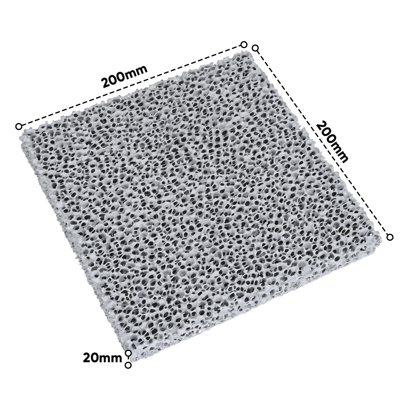 Lot de 2 filtres à poussière fine pour cheminées, 200 x 200 x 20 mm, compatibles avec les filtres Hark pour la rénovation des cheminées et poêles