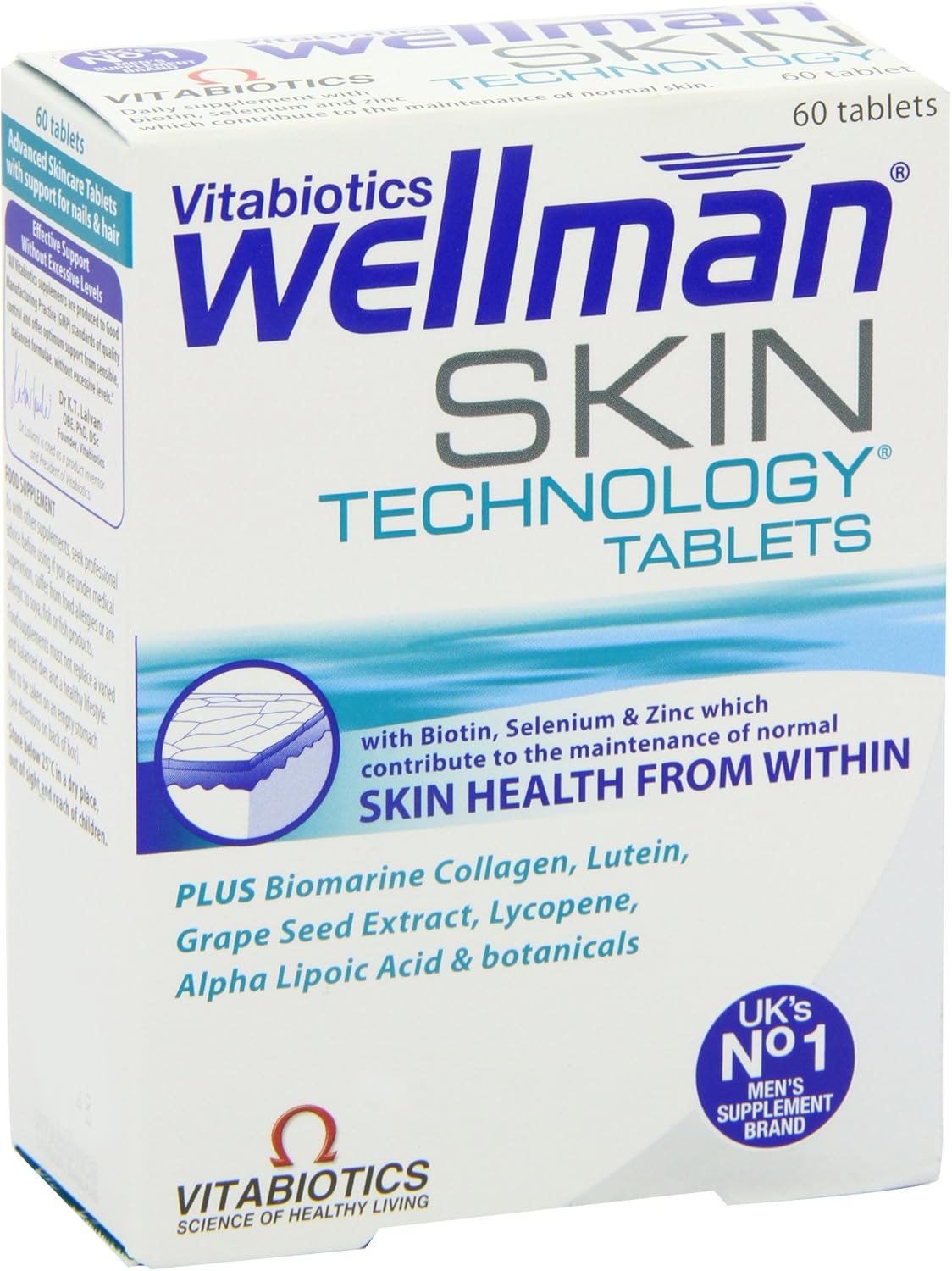 Buy Vitabiotics Wellman Skin Technology Tablets 60 Tablets Online at Lowest Price in India