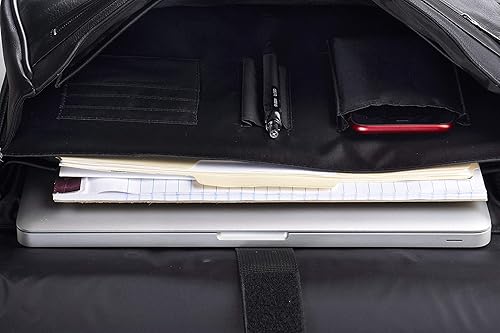 Miniatura 3 de Hammer Anvil Pierce Colombian Vacquetta Leather 15.6" Maletín para portátil, Negro -