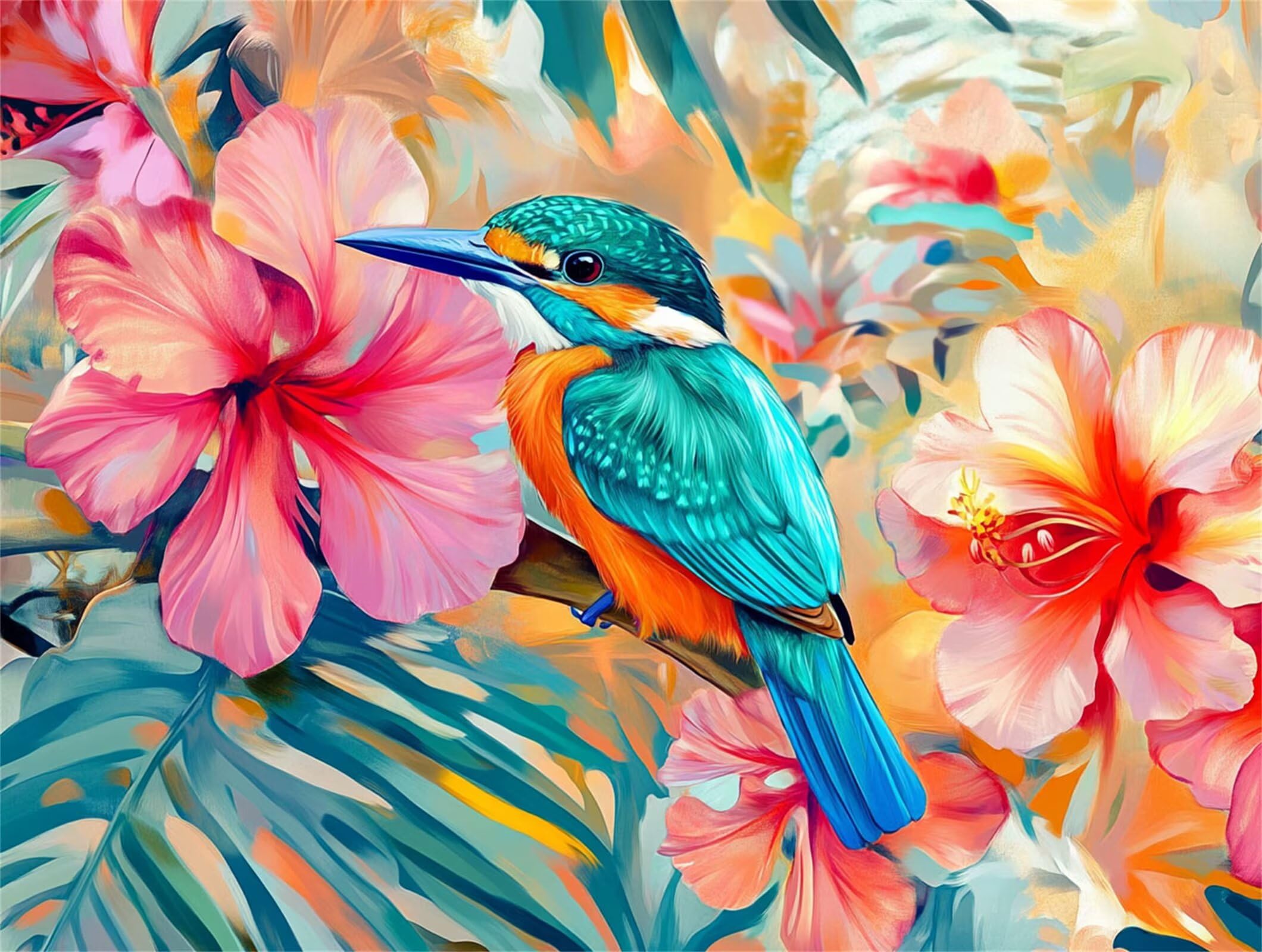 Flower Diamond Art, zestawy do malowania diamentami 5D dla dorosłych 61 x