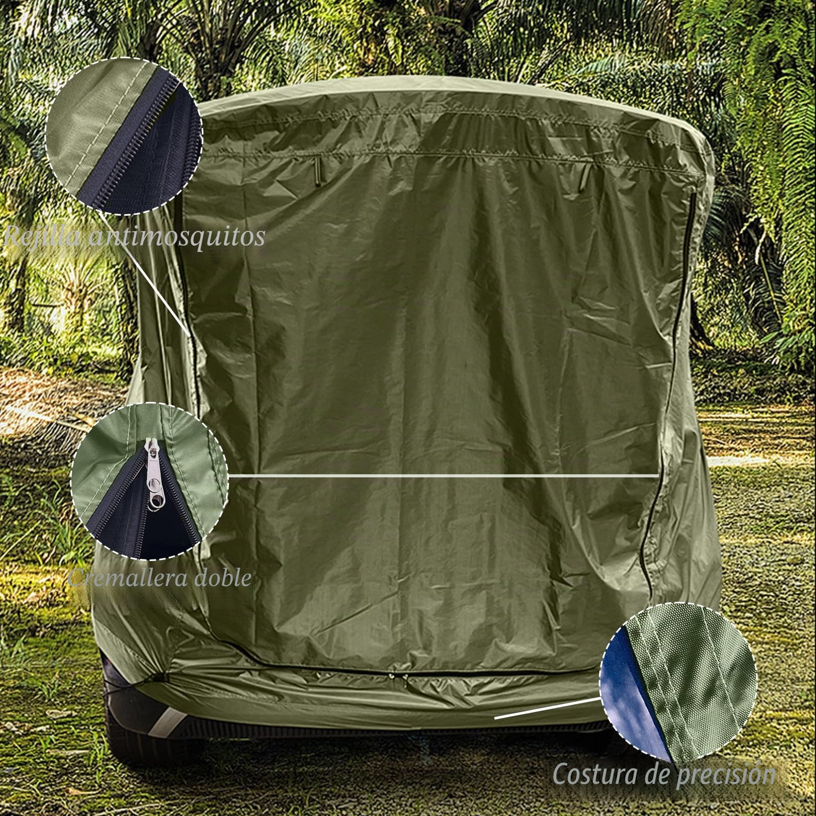 Tienda de campaña para coche resistente al agua, con mosquitera y toldo universal para el maletero
