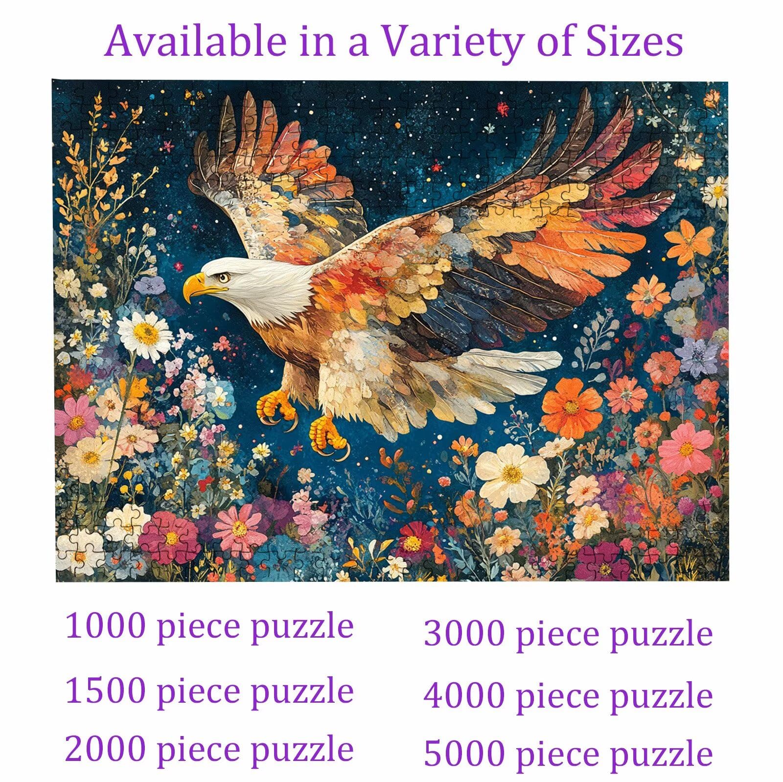 Puzzle 4000 Piezas | Color águila Puzzle 4000 Piezas Adultos | Encajan Perfectamente | sin Polvo | Rompecabezas Madera para Toda la Familia | Rompecabezas XL para Expertos | Regalo Mujer W3H-545