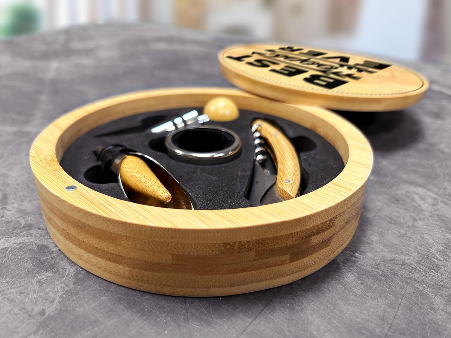 Best Oops Ever Bamboo Wine Bottle Opener Tool Set, Wine Set Gifts for Men, Wine Kit, Wine Tools, Essential Wine Tools, Father's Day Birthday Christmas Gift Idea For Men